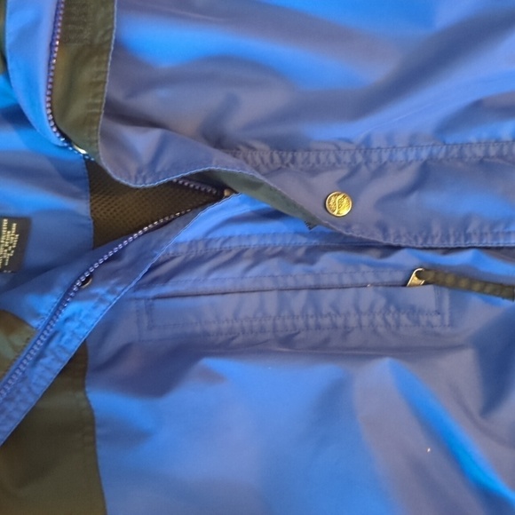 Port Authority gorpcore full length bungee cord adjustable blue hooded jacket S - Picture 5 of 13